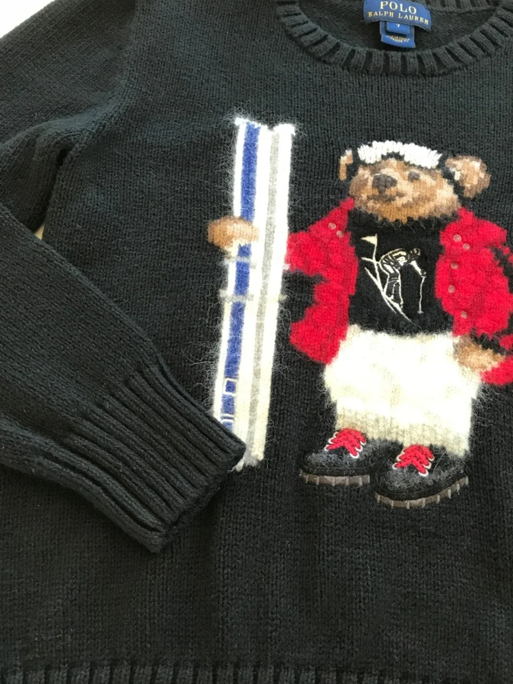 POLO RALPH LAUREN “SKI BEAR” 100% COTTON COZY KNIT SWEATER